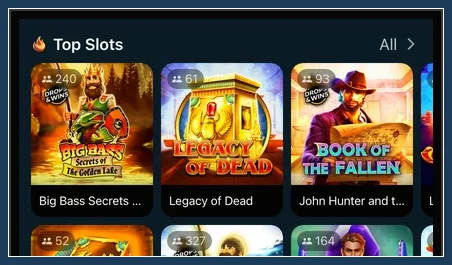 Top Slots mit Big Bass Secrets, Legacy of Dead und John Hunter